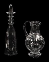 A Baccarat Glass Decanter and Pitcher