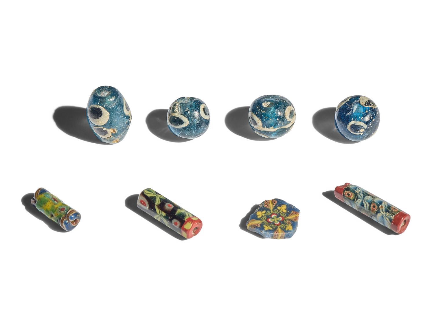 Eight Roman Glass Beads