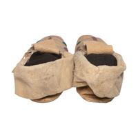 Crow Beaded Hide Moccasins