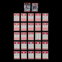 A 1986-87 Fleer Basketball Card Near Set (131/132) with Complete Sticker Set Including Michael Jordan (11/11)