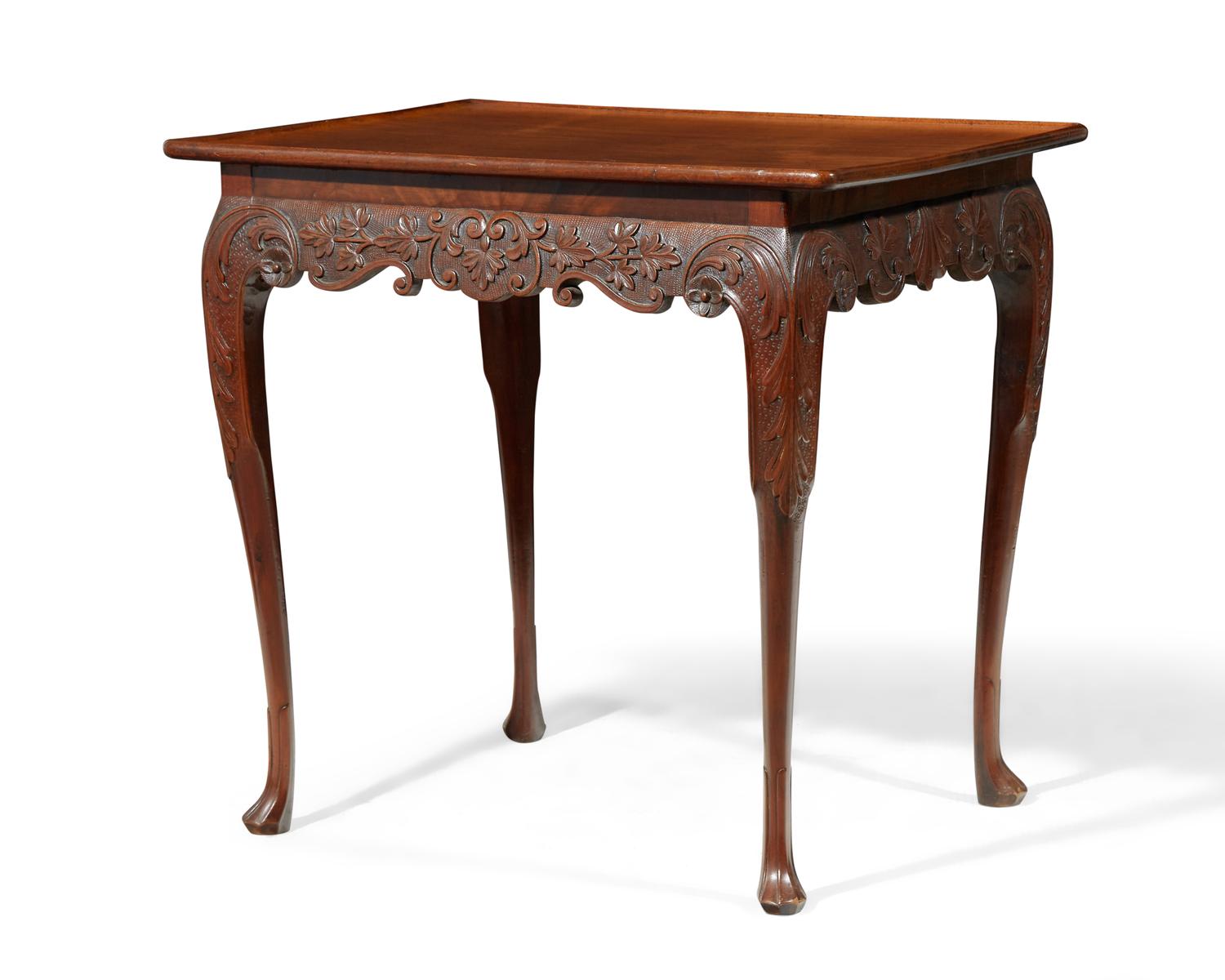 A fine Irish George II mahogany tea table, circa 1750