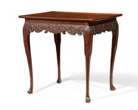 A fine Irish George II mahogany tea table, circa 1750