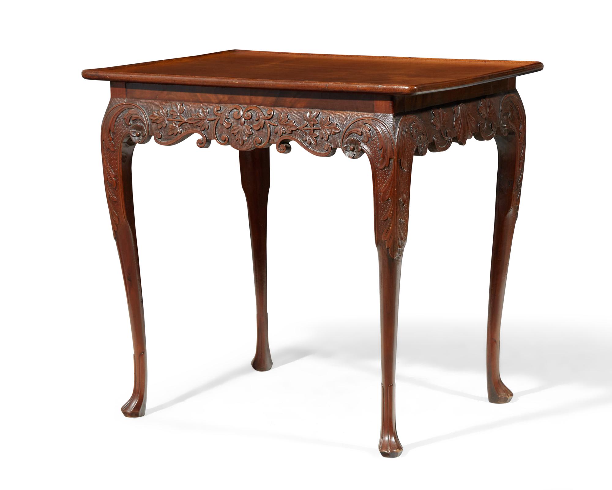 A fine Irish George II mahogany tea table, circa 1750