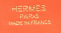 HERMÈS, MINI BOLIDE IN ORANGE CHÈVRE