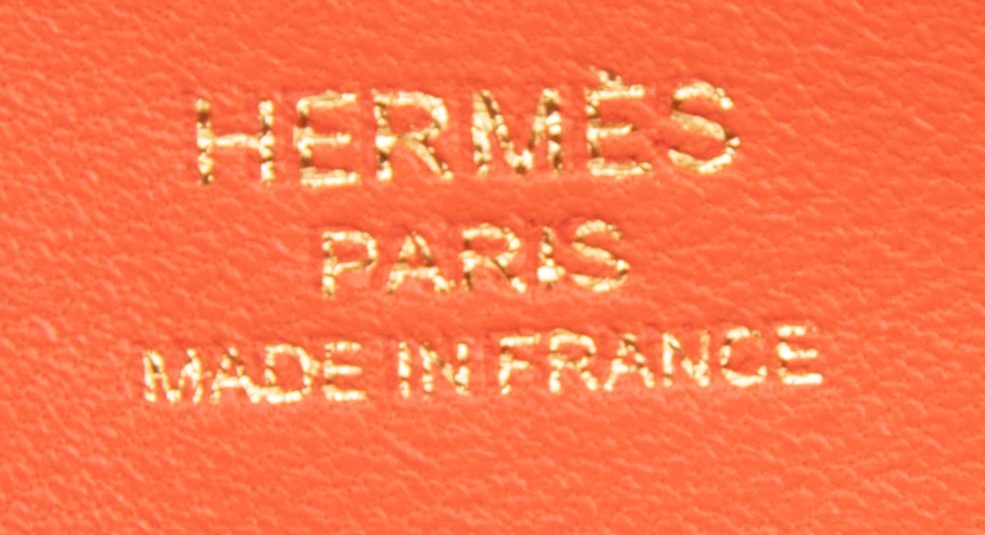 HERMÈS, MINI BOLIDE IN ORANGE CHÈVRE