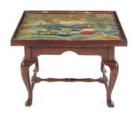 A Georgian Style Needlepoint-Inset Table