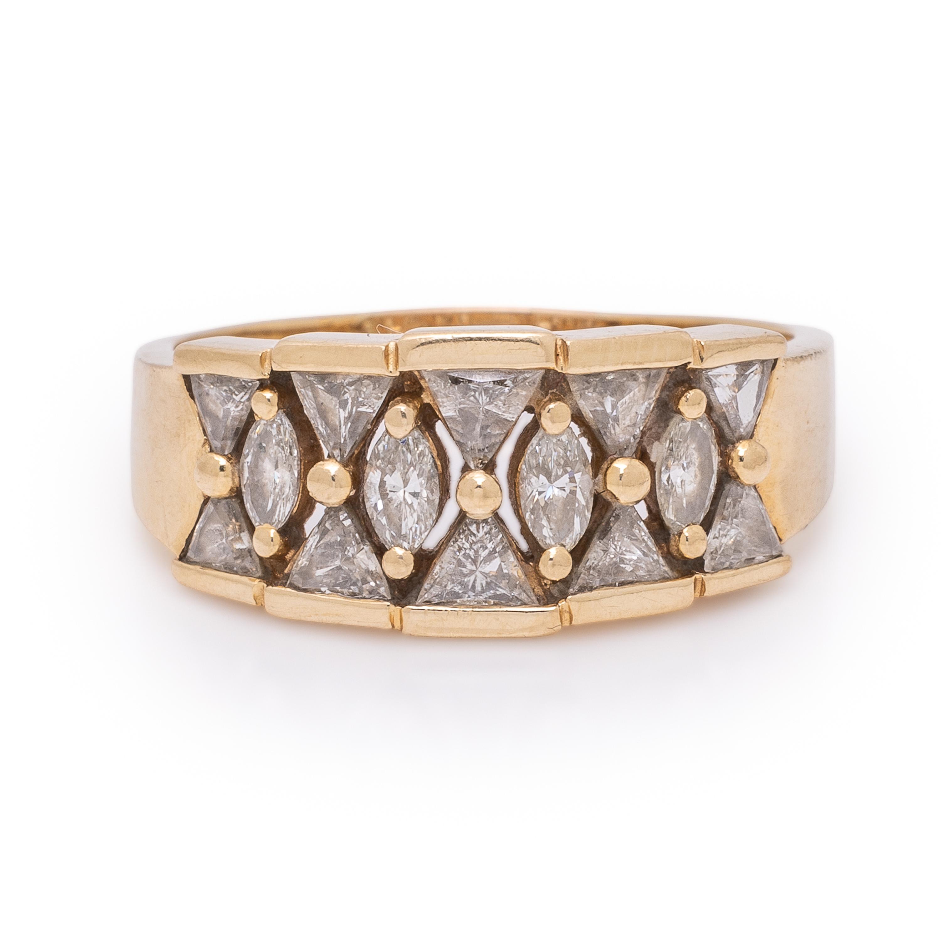 Diamond and Yellow Gold Ring