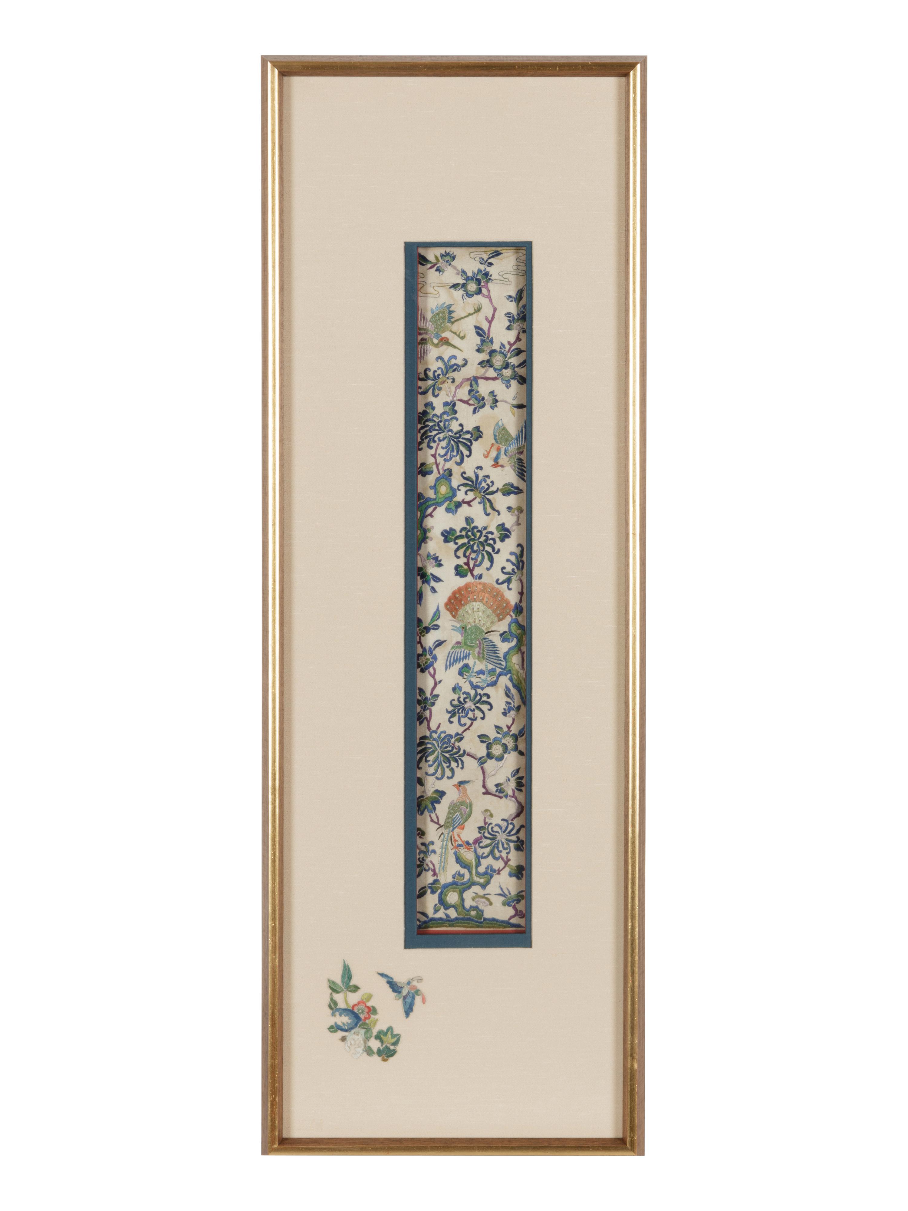 17 Chinese Embroidered Silk Panels