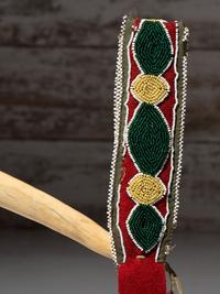 Prairie Decorated Antler Quirt, with Beaded Wrist Strap