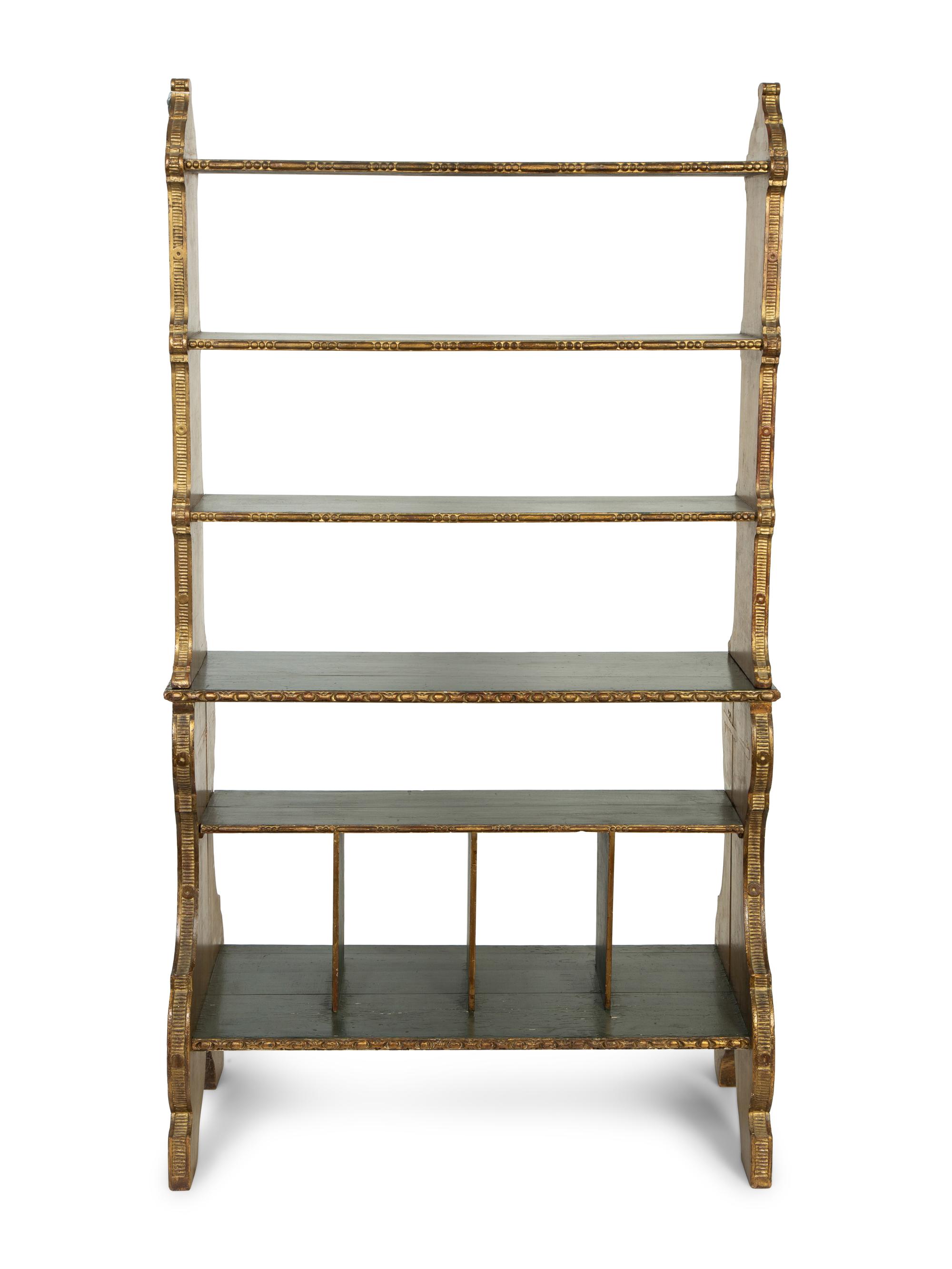 A Venetian Style Painted and Parcel Gilt Open Sided Etagere — Circa 1900