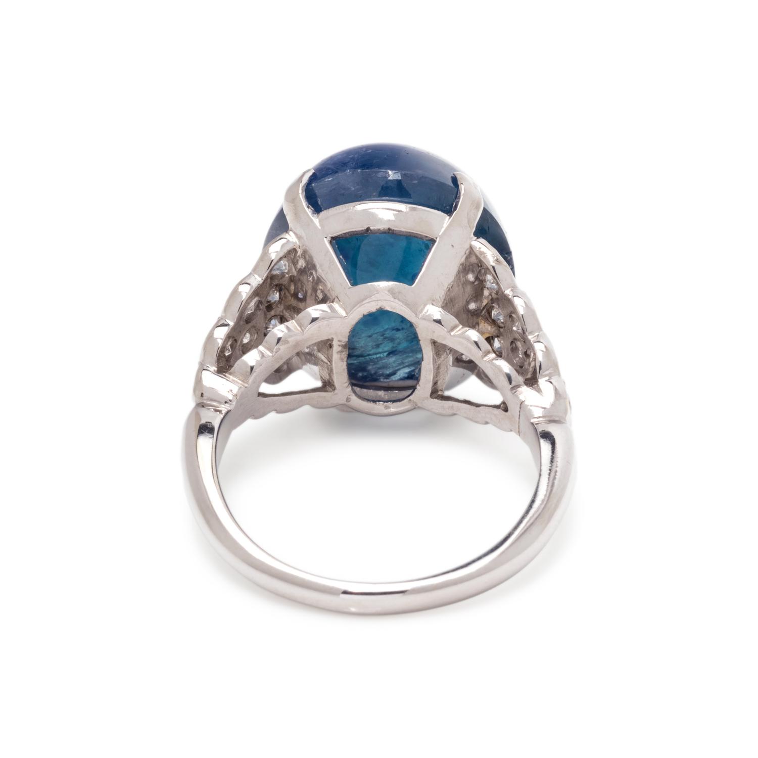 BURMESE SAPPHIRE AND DIAMOND RING