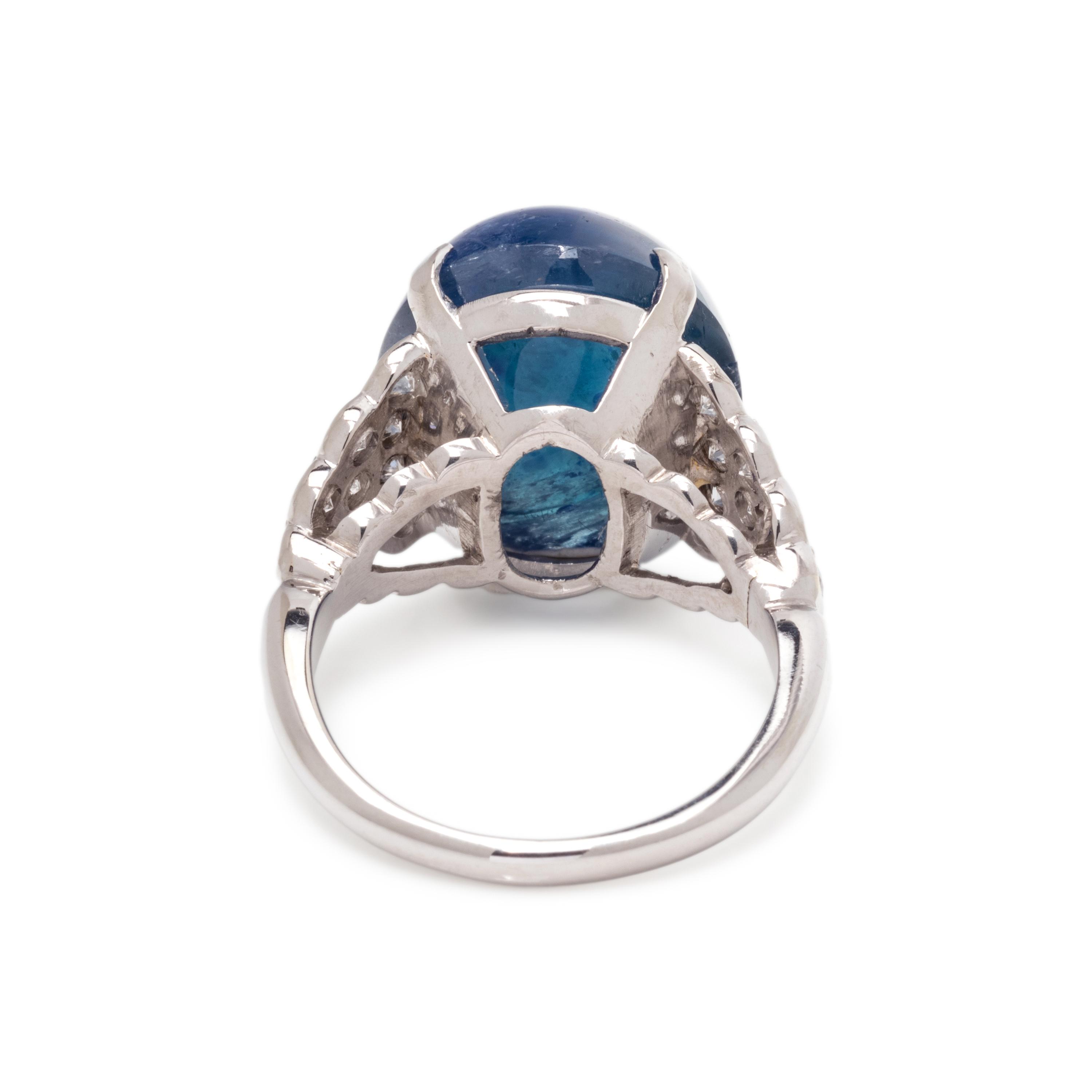 BURMESE SAPPHIRE AND DIAMOND RING