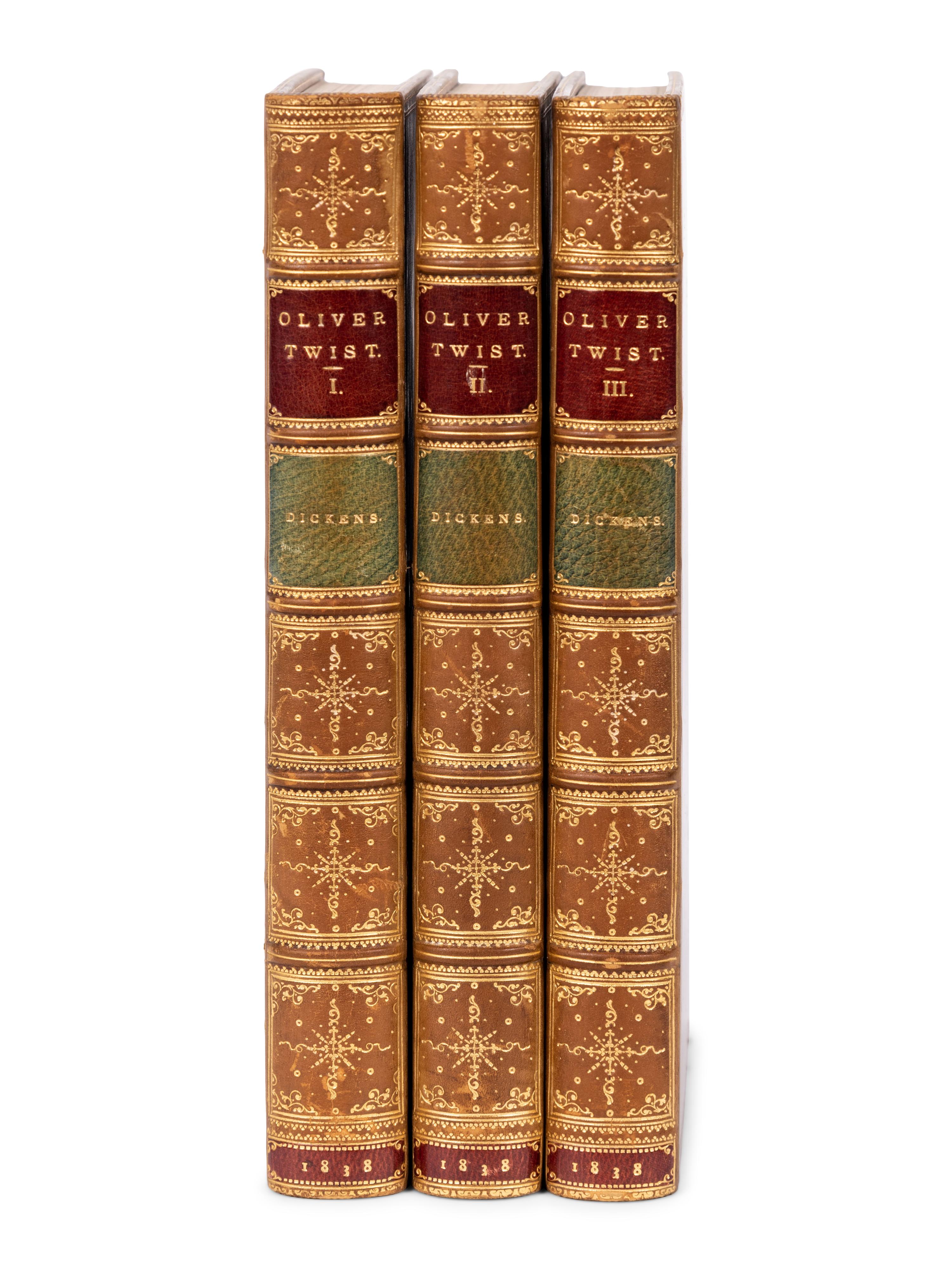 DICKENS, Charles (1812-1870). Oliver Twist; or, the Parish Boy's Progress. By "Boz". London: Richard Bentley, 1838.