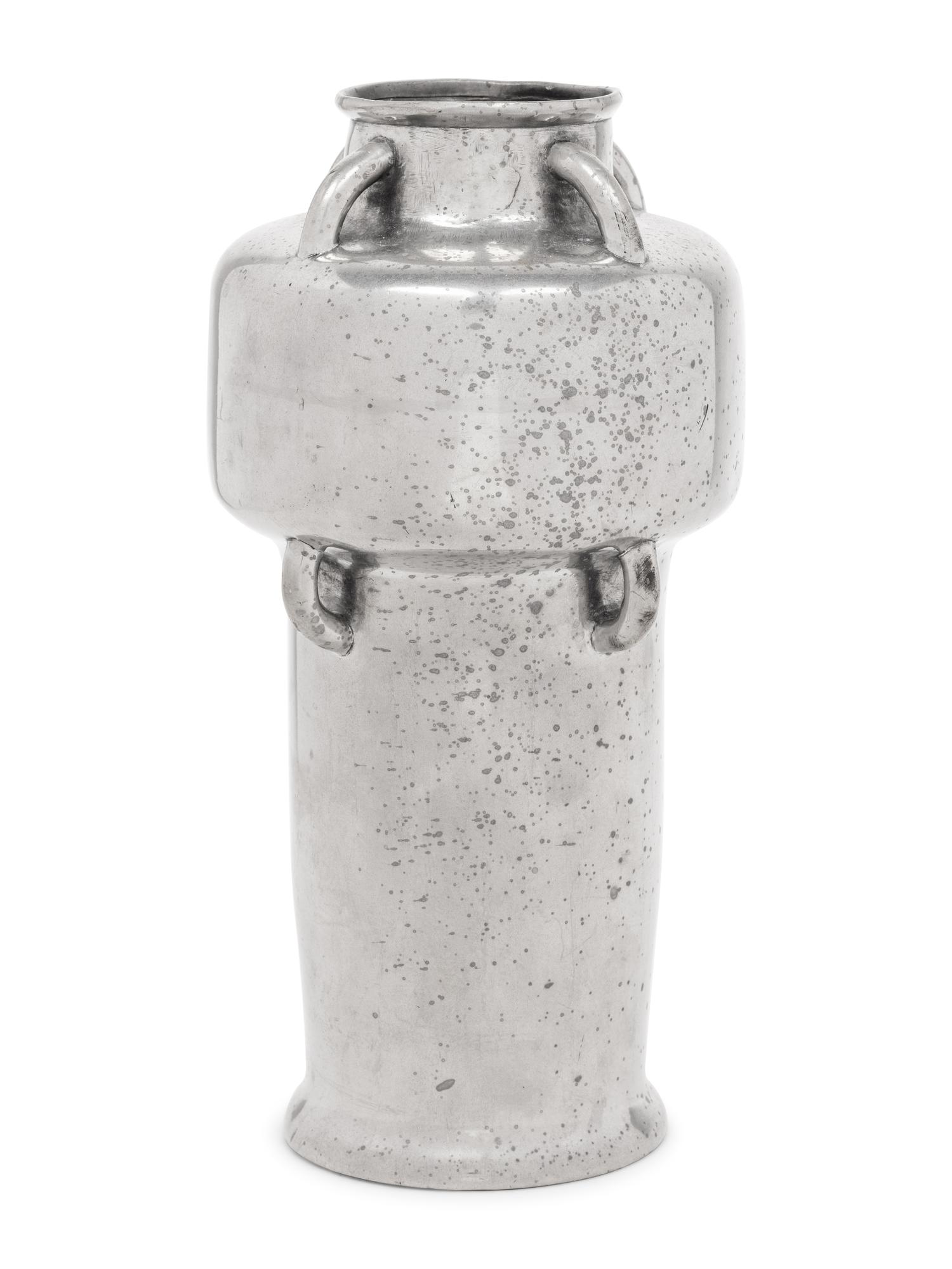 A Large Pewter Vase