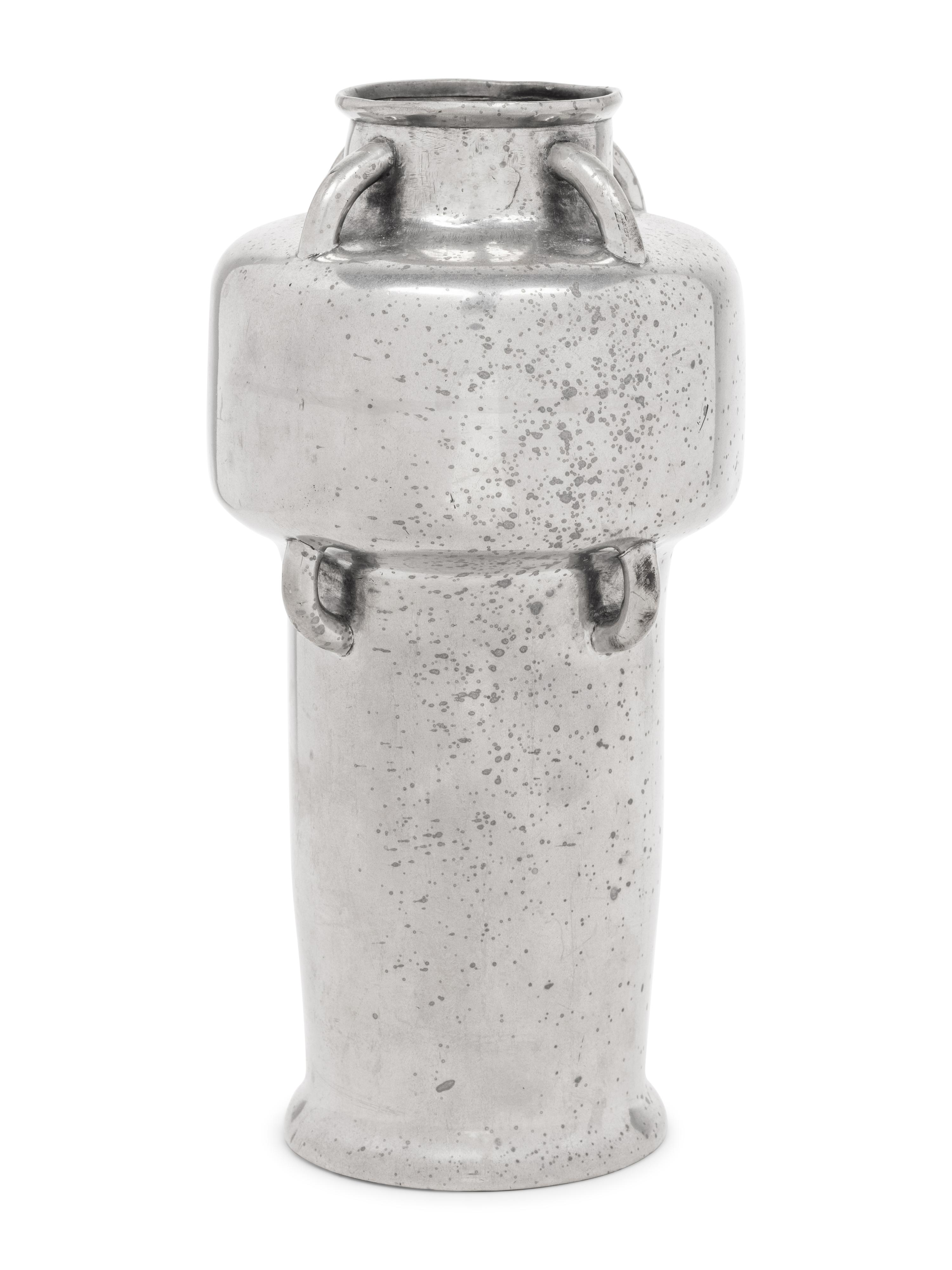 A Large Pewter Vase