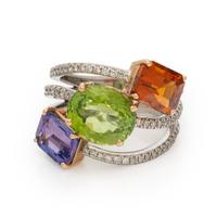 Hubert, Multigem and White Gold Ring