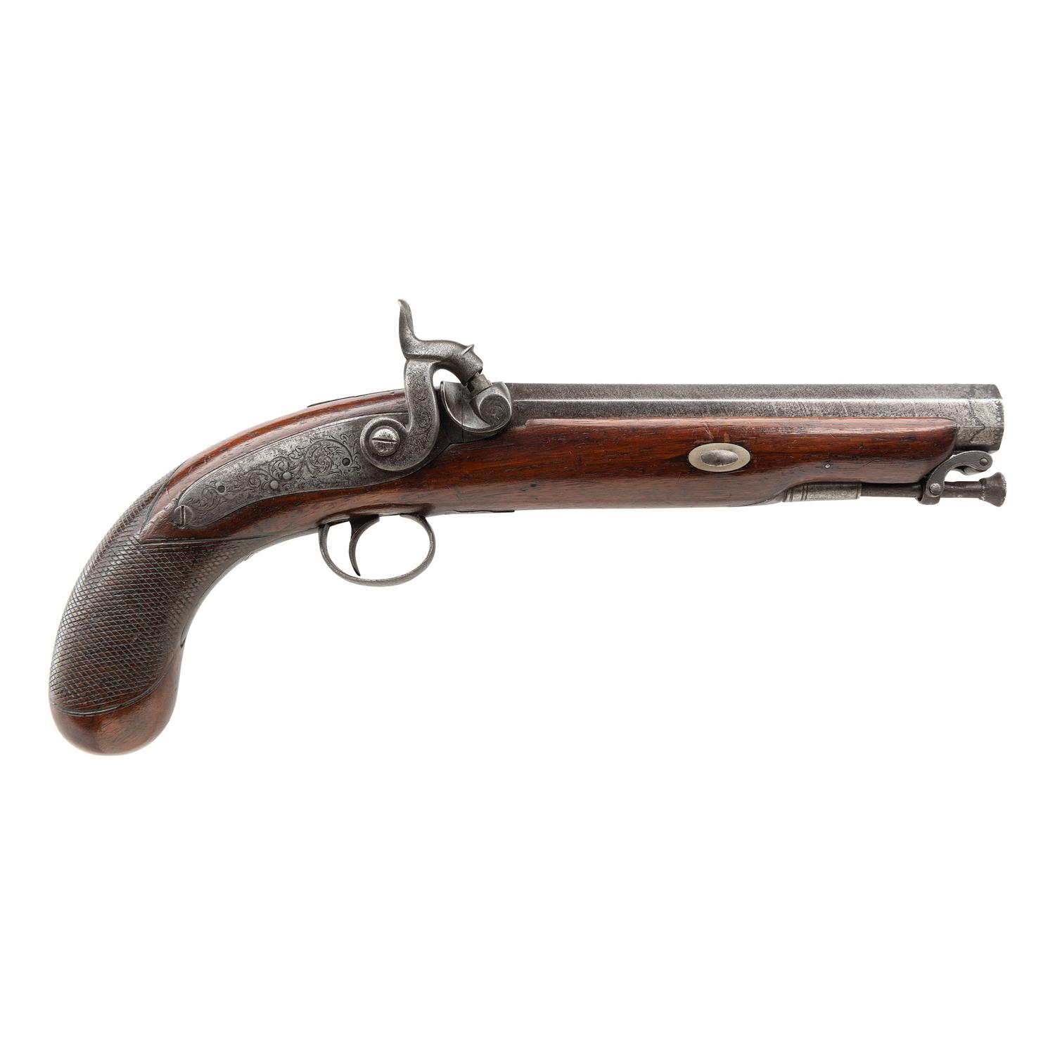 Birmingham Proofed Percussion Pistol signed Hewson London