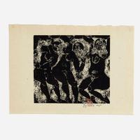Shiko Munakata (Japanese, 1903-1975) Three Women Rising