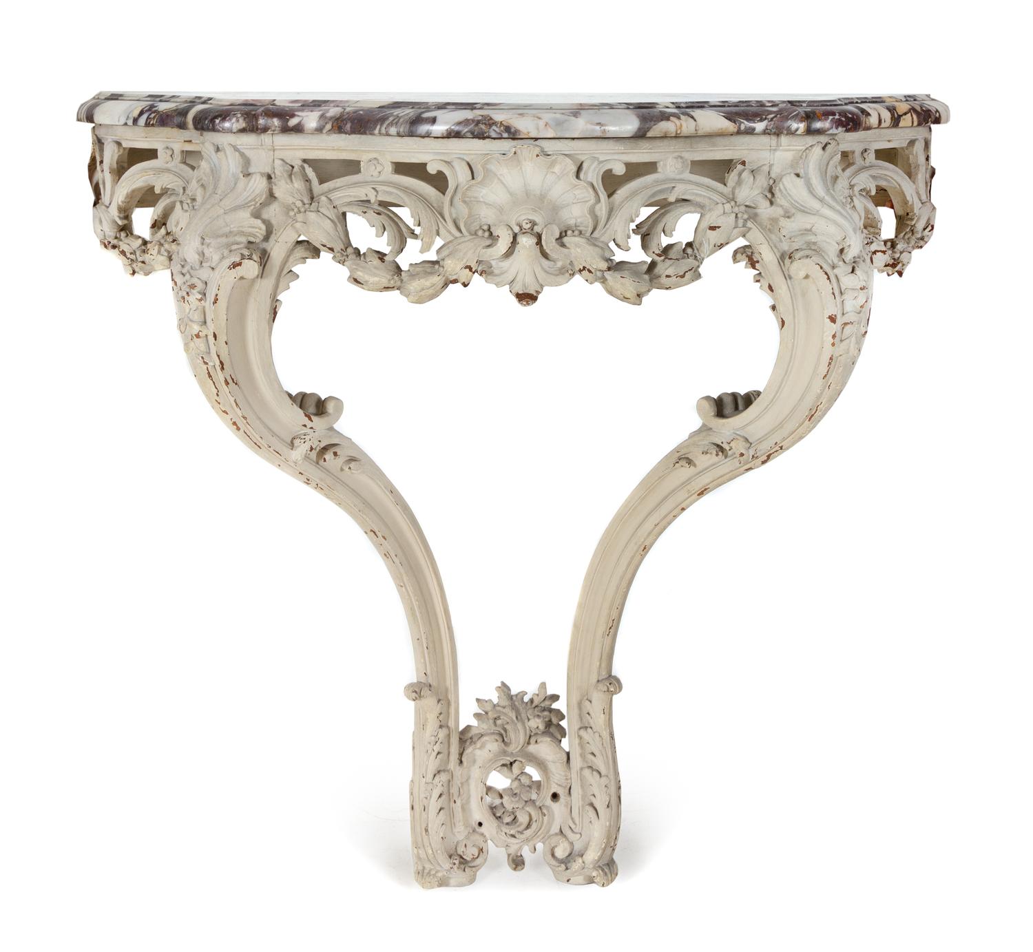 A Louis XV Style Painted Console Table