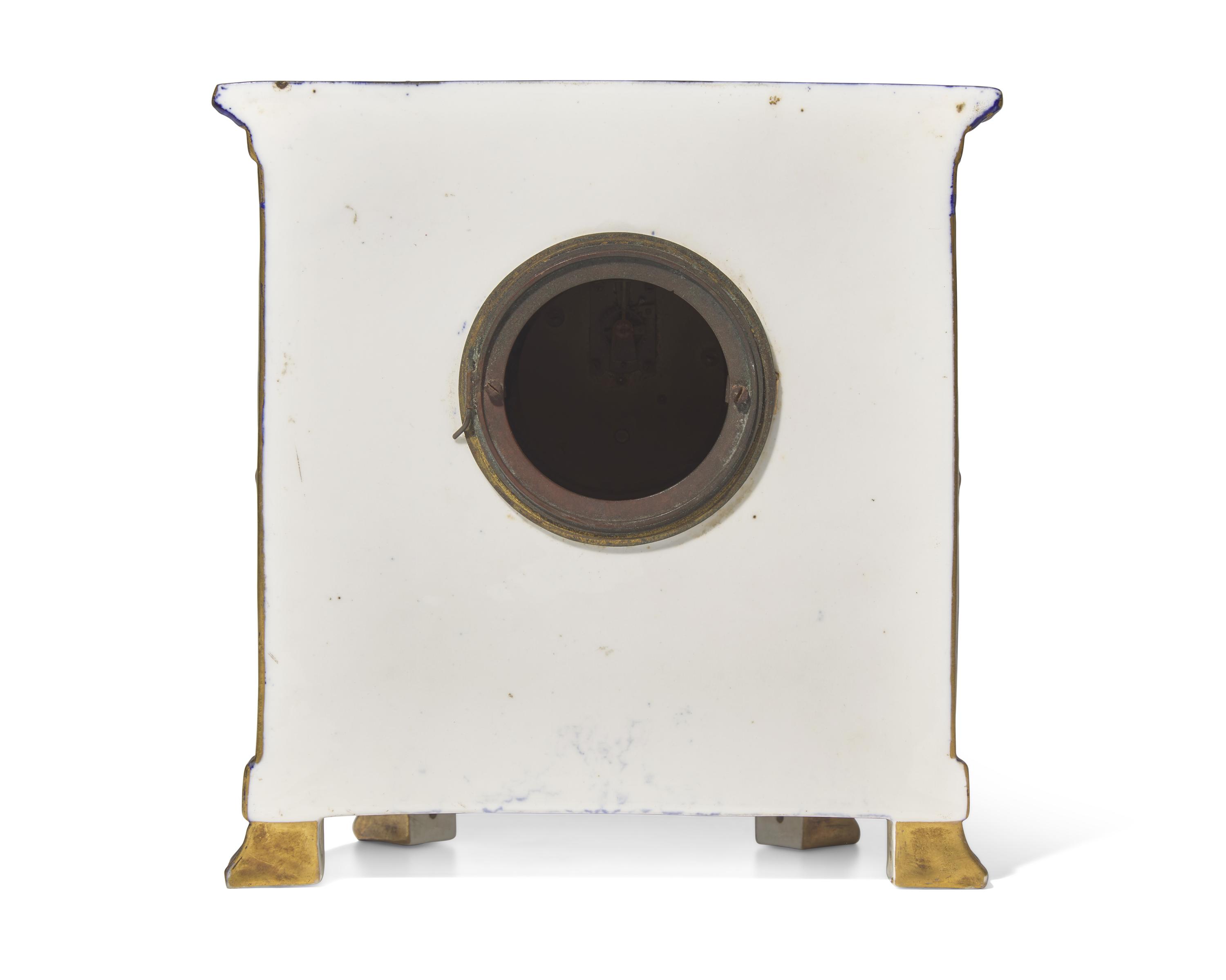 A Wedgwood Porcelain Architectural Mantel Clock