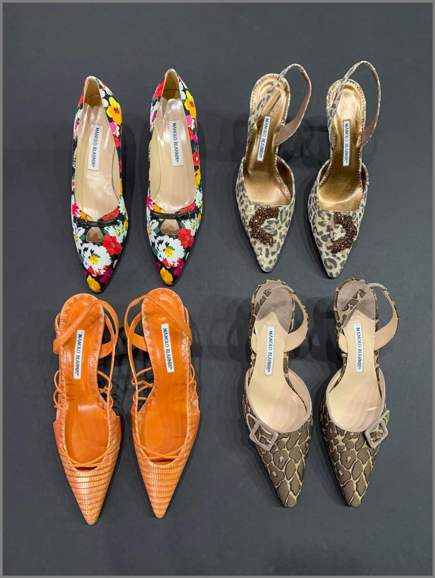 Four Pairs of Manolo Blahnik Shoes, 2000s