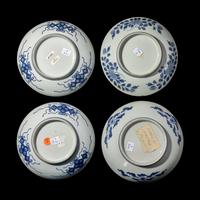 Four Japanese Nabeshima Style Porcelain 'Flowers' Plates, Edo Period