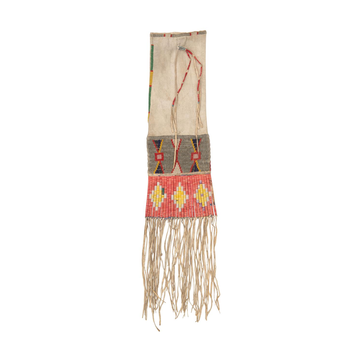 Sioux Beaded Hide Tobacco Bag