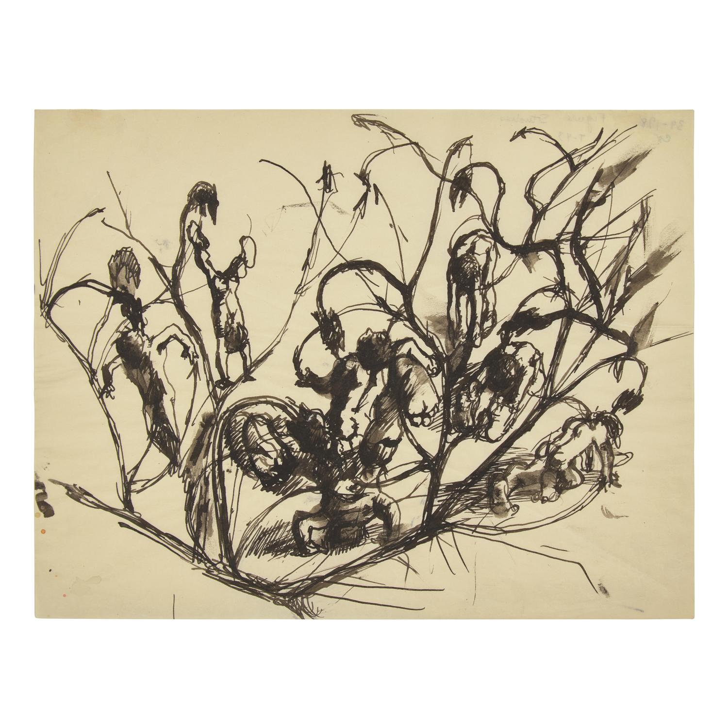 Pavel Tchelitchew (Russian/American, 1898-1957) — Leaf Children (Figure Studies)