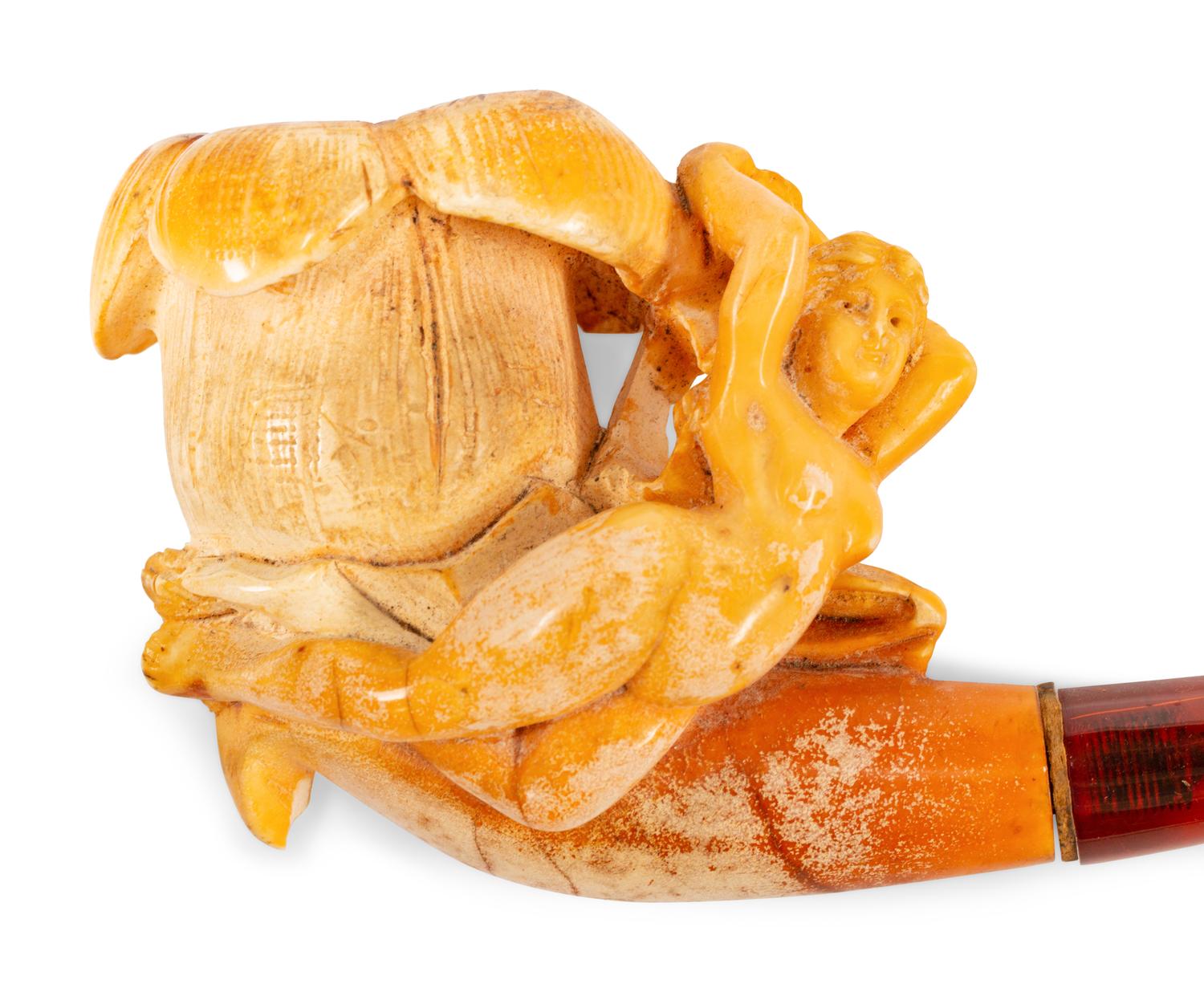 Fifteen Carved Meerschaum Pipes