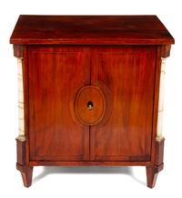 A Biedermeier Mahogany Cabinet Height 31 x width 29 1/8 x depth 18 5/8 inches. — CIRCA 1820s