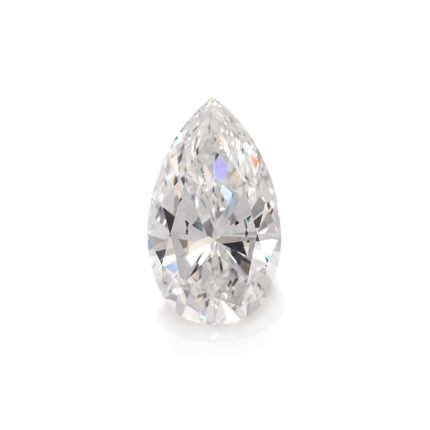 2.25 Carat and 2.07 Carat Pear Shape Brilliant Cut Diamonds