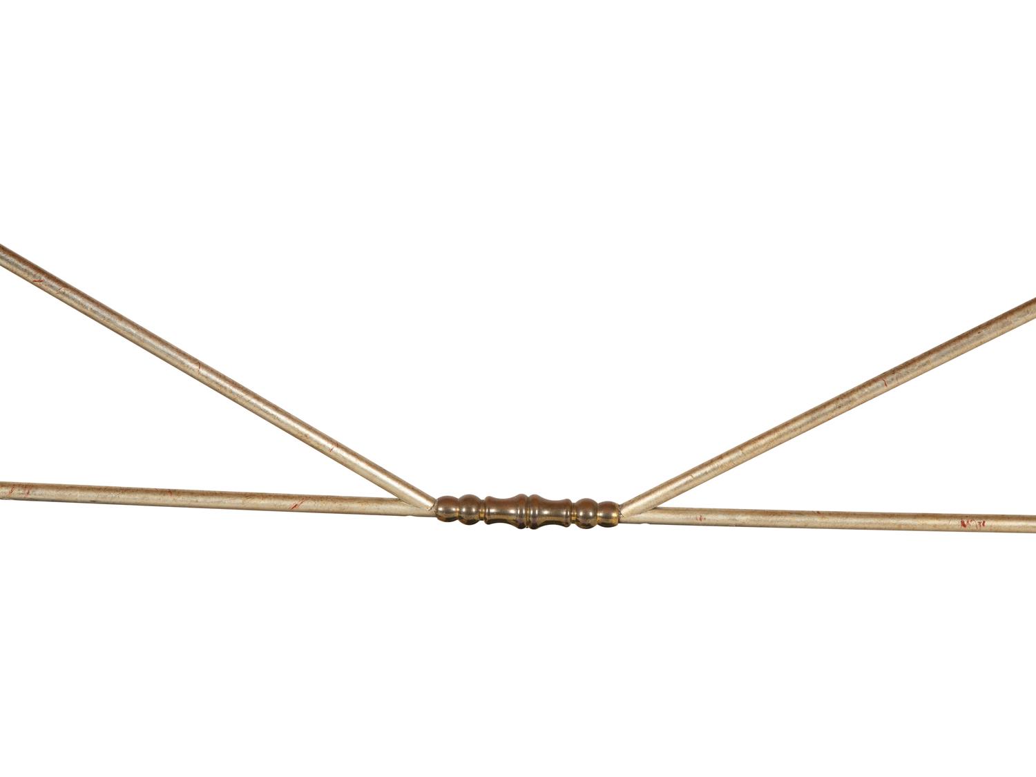 A Neoclasscial Style Crossbanded Walnut and Patinated Metal Console Table — 20TH CENTURY