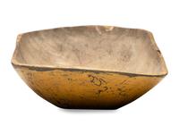 A Rare Yellow Paint Decorated Wooden Bowl