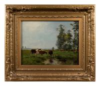Rural Landscape with Grazing Cattle