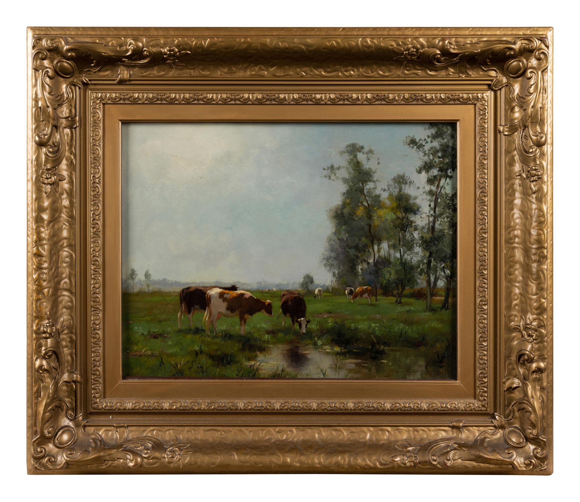 Rural Landscape with Grazing Cattle