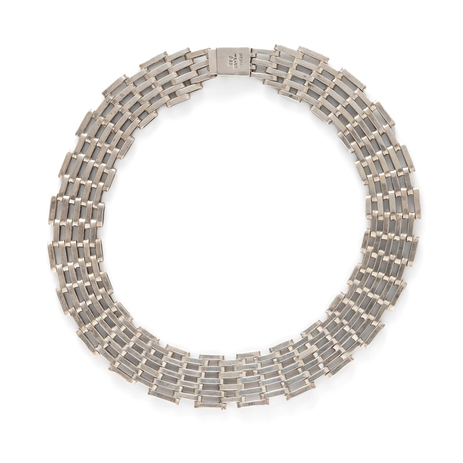 MEXICAN, STERLING SILVER COLLAR NECKLACE