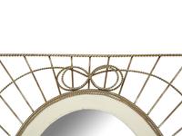 A Painted Wire and Wood Mirror