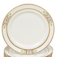 A Bavarian Hand-Painted Porcelain Luncheon Service