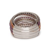 DE GRISOGONO, MULTICOLOR SAPPHIRE AND BLACK DIAMOND 'ALLEGRA' RING