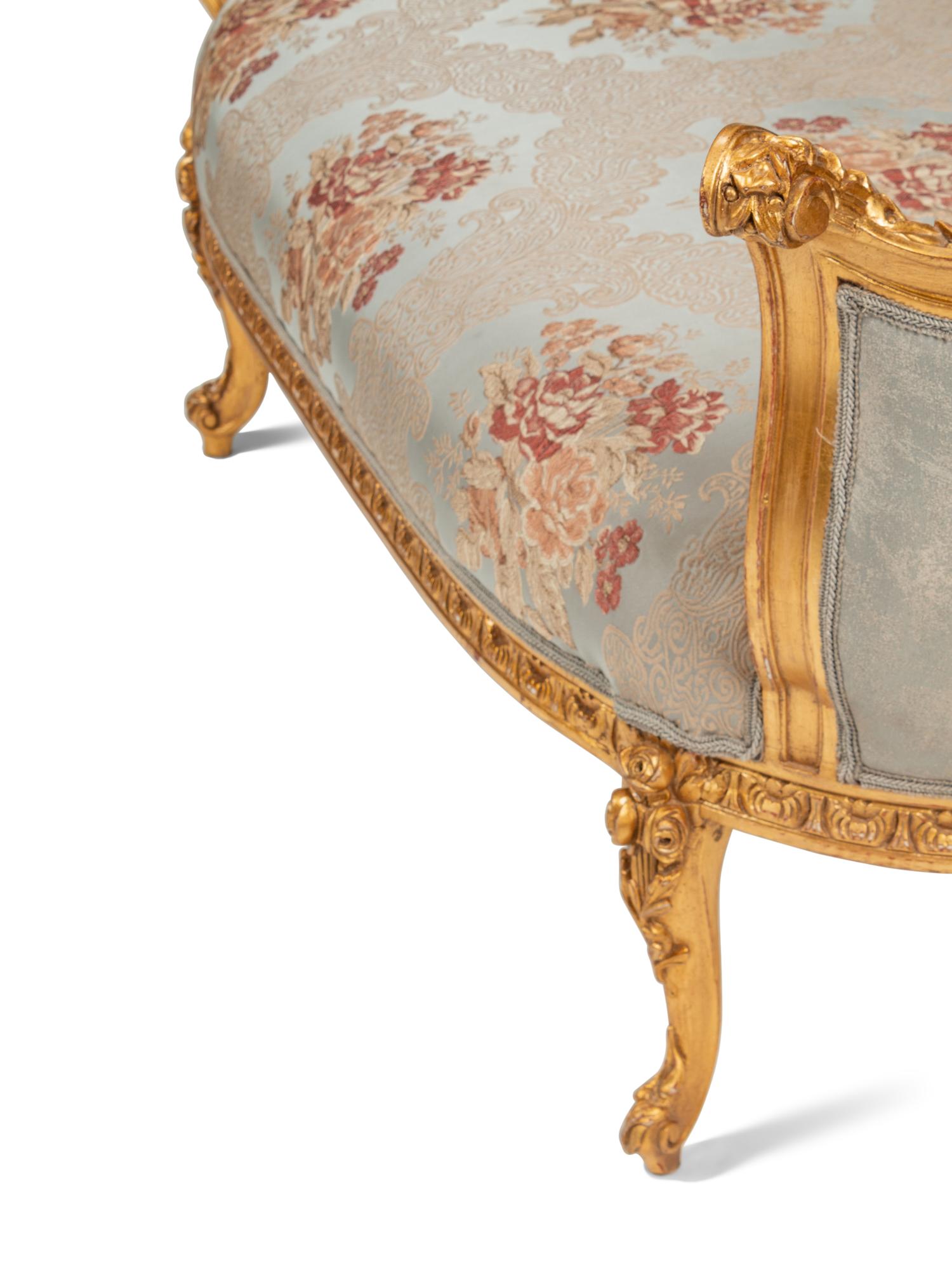 A Pair of Louis XV Style Giltwood Window Seats