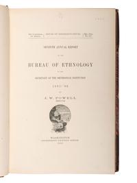 [NATIVE AMERICANS - ETHNOLOGY]. A group of ethnology reports and books regarding the Ojibwe, Sioux, and broad studies of tribes in North and South America, comprising:
