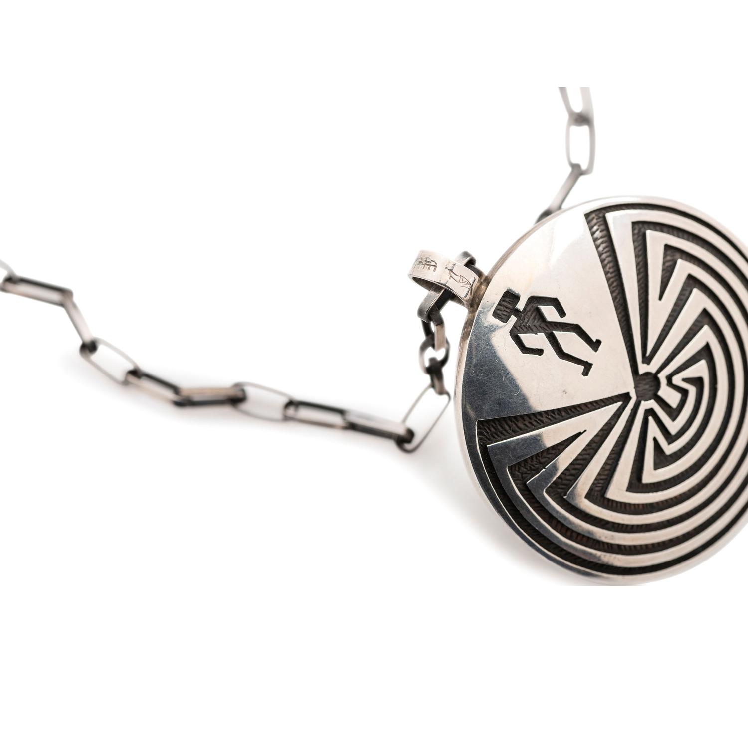 Reversible Silver Overlay and Turquoise Necklace
