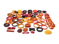 Fifty-Six Pieces of Bakelite Jewelry
