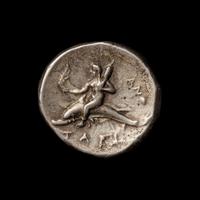 [ANCIENTS] CALABRIA. Tarentum (c. 281-272 BC). Ar Stater. (6.5 g, 20mm).
