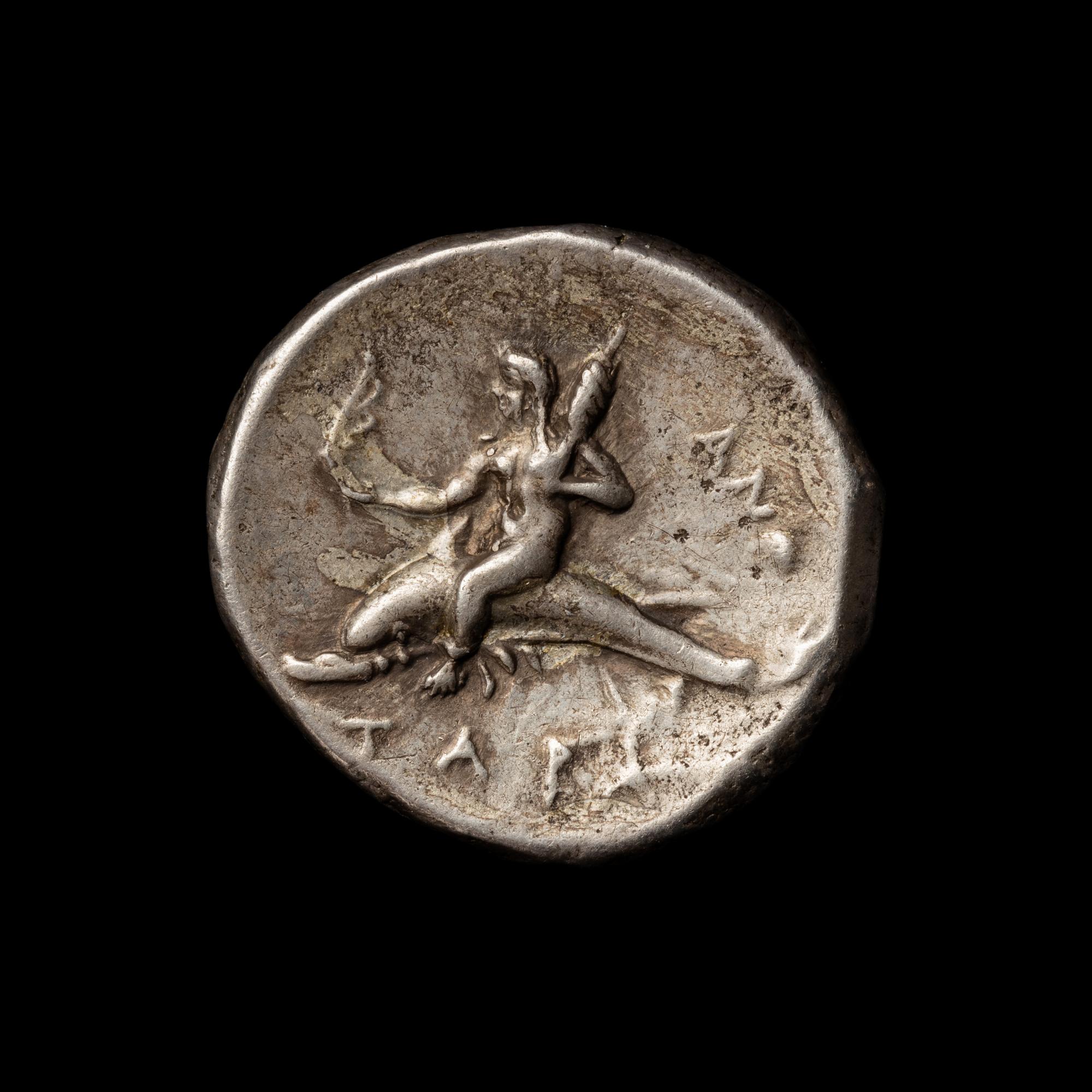 [ANCIENTS] CALABRIA. Tarentum (c. 281-272 BC). Ar Stater. (6.5 g, 20mm).