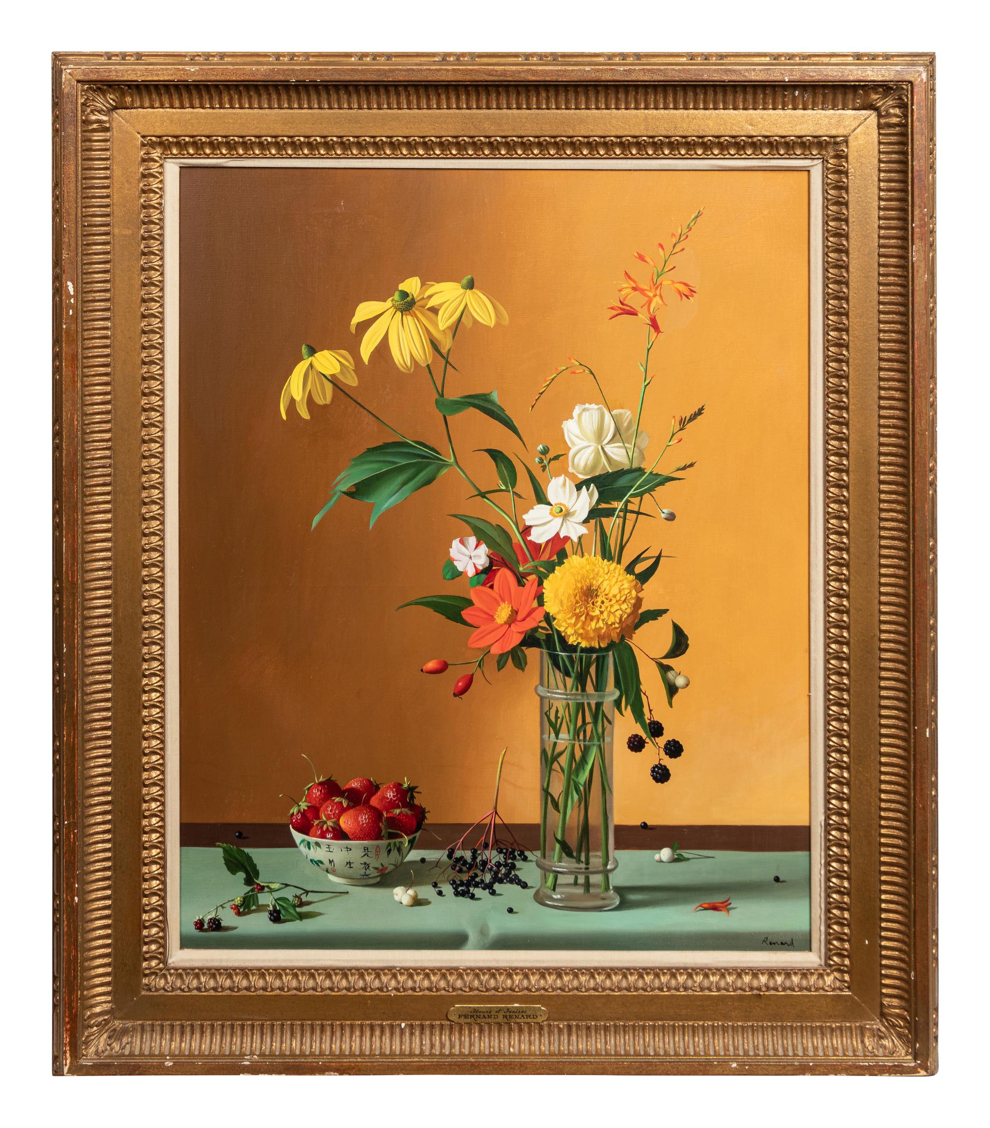 Fleurs et fraises