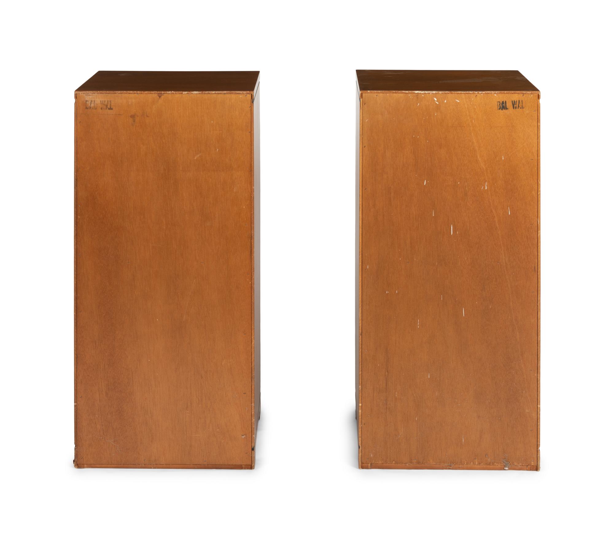 A Pair of Teak Sheet Music Cabinets