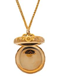 ELGIN, YELLOW GOLD POCKET WATCH WITH WATCH CHAIN AND LAPEL PIN