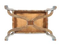A Régence Provincial Blue-Painted Stool