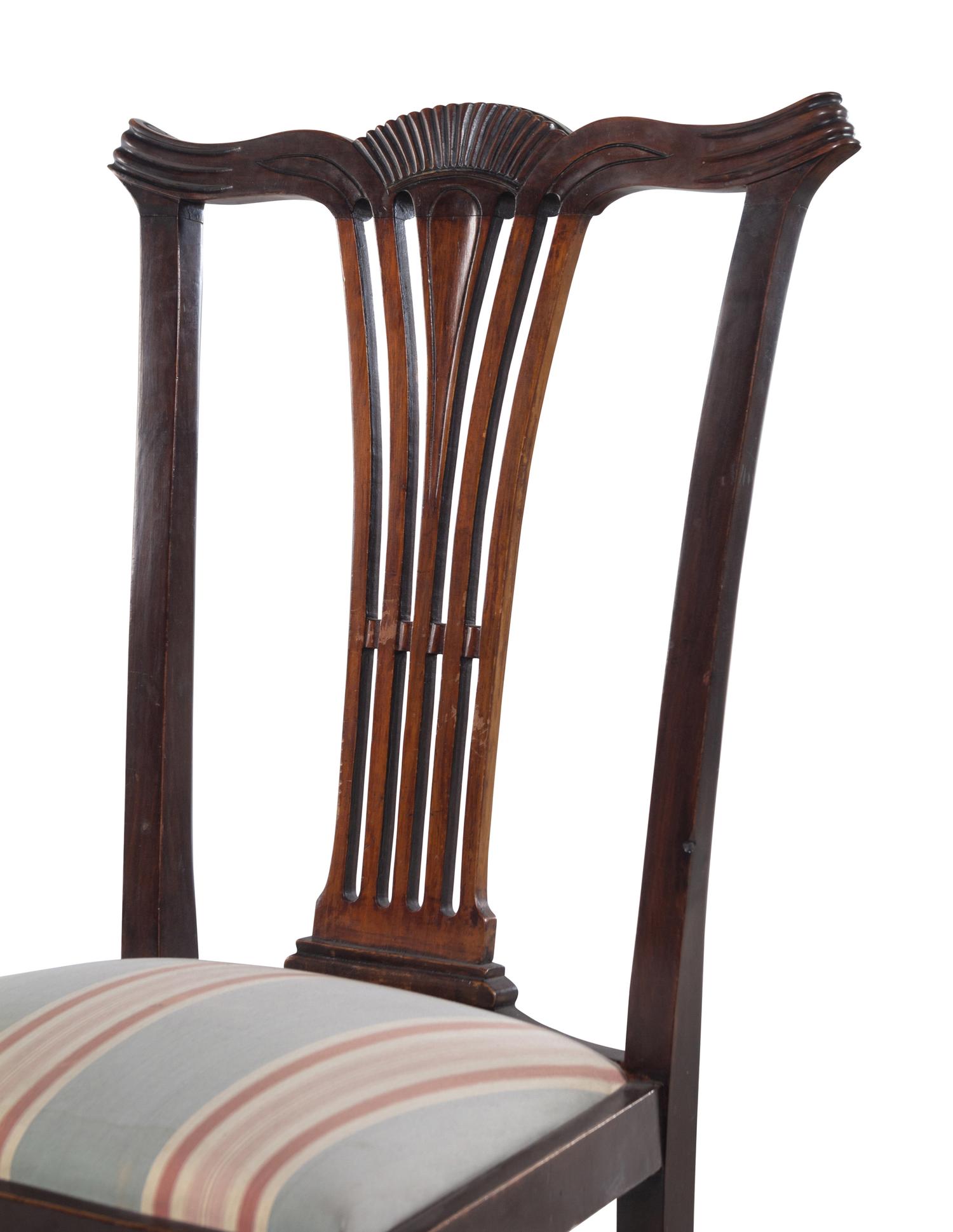 A Set of Six George III Style Mahogany Dining Chairs